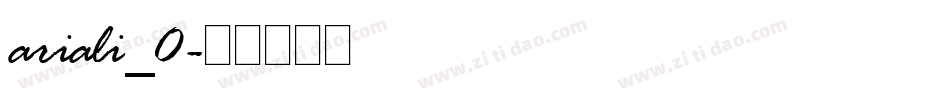 ariali_0字体转换