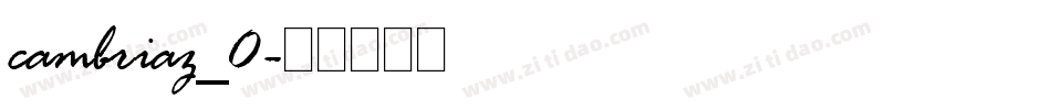 cambriaz_0字体转换