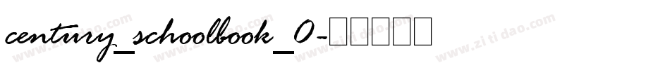 century_schoolbook_0字体转换