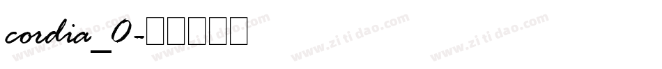 cordia_0字体转换