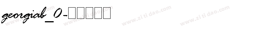 georgiab_0字体转换