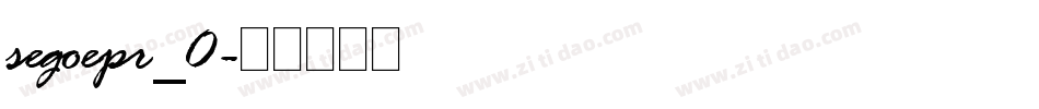 segoepr_0字体转换