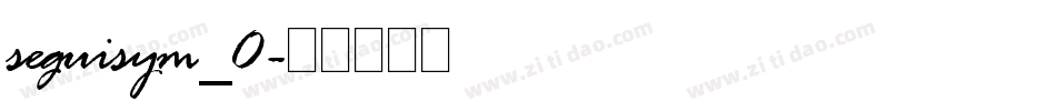 seguisym_0字体转换