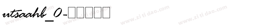 utsaahb_0字体转换