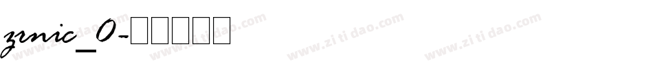zrnic_0字体转换