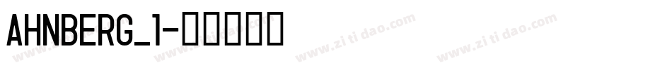AHNBERG_1字体转换