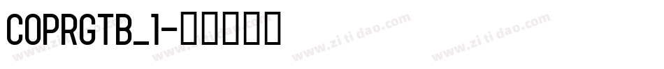 COPRGTB_1字体转换
