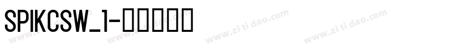 SPIKCSW_1字体转换