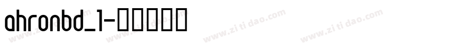 ahronbd_1字体转换