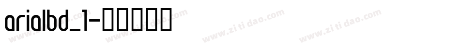 arialbd_1字体转换
