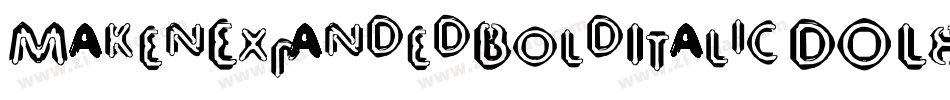 MakenExpandedBoldItalic-DOL80字体转换