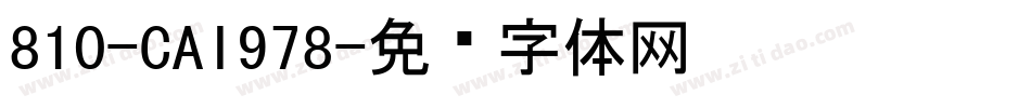 810-CAI978字体转换