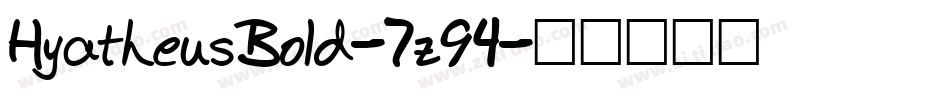 HyatheusBold-7z94字体转换