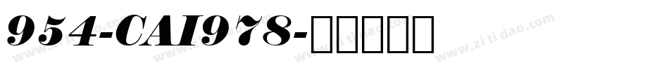 954-CAI978字体转换