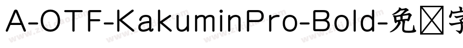 A-OTF-KakuminPro-Bold字体转换