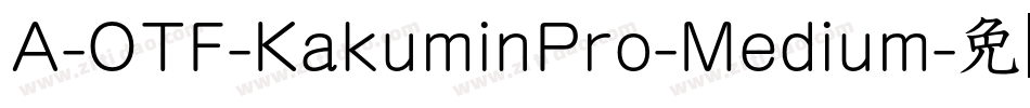 A-OTF-KakuminPro-Medium字体转换