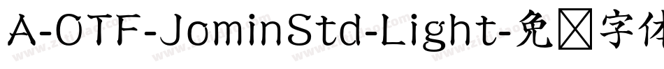 A-OTF-JominStd-Light字体转换