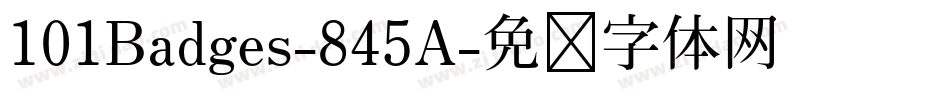 101Badges-845A字体转换