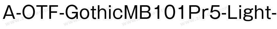 A-OTF-GothicMB101Pr5-Light字体转换
