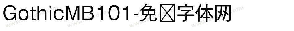 GothicMB101字体转换