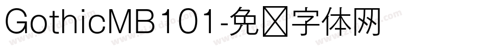 GothicMB101字体转换
