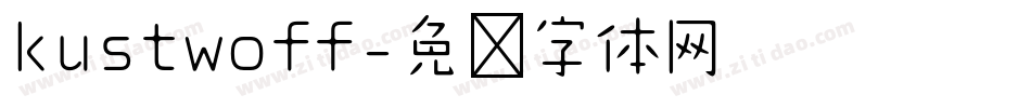 kustwoff字体转换