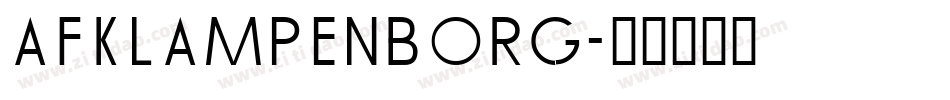 AFKlampenborg字体转换