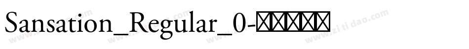 Sansation_Regular_0字体转换
