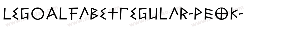 LegoAlfabetRegular-pEOK字体转换