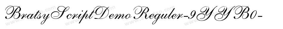 BratsyScriptDemoReguler-9YYB0字体转换