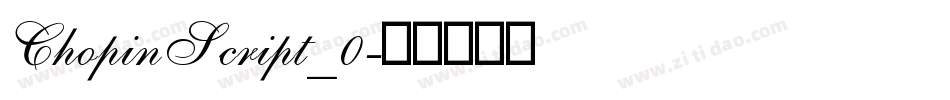 ChopinScript_0字体转换