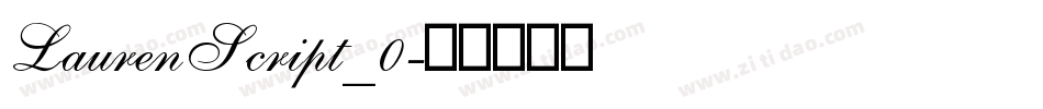 LaurenScript_0字体转换