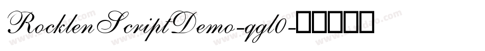 RocklenScriptDemo-qgl0字体转换
