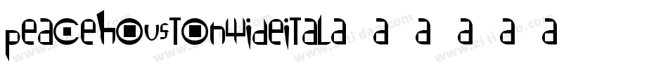 peacehoustonwideital字体转换