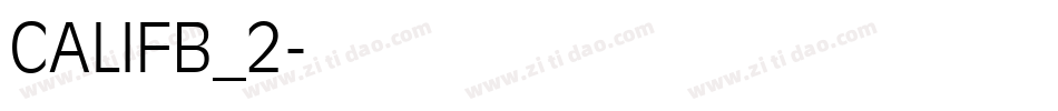 CALIFB_2字体转换