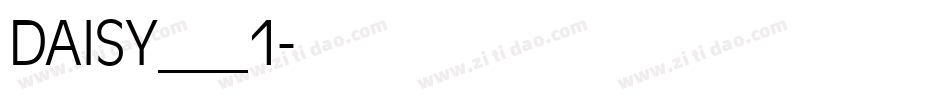 DAISY___1字体转换