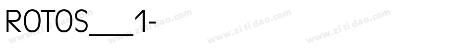 ROTOS___1字体转换