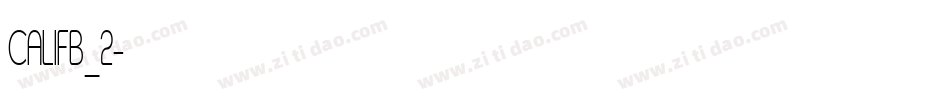 CALIFB_2字体转换