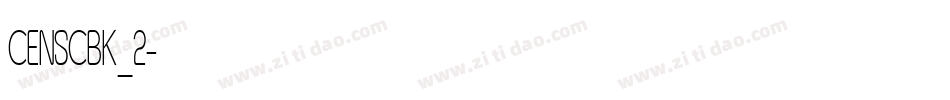CENSCBK_2字体转换