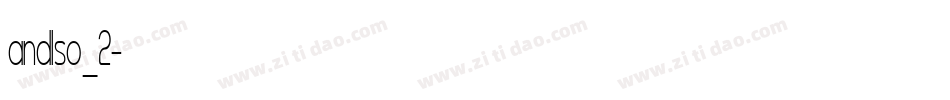 andlso_2字体转换