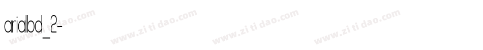 arialbd_2字体转换
