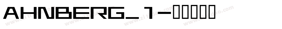 AHNBERG_1字体转换
