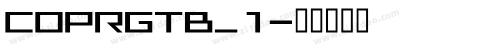 COPRGTB_1字体转换