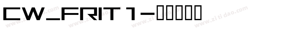 CW_FRIT1字体转换