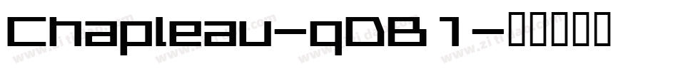 Chapleau-qDB1字体转换
