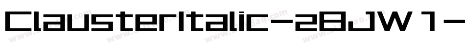 ClausterItalic-z8JW1字体转换