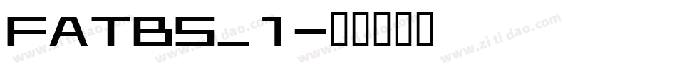 FATBS_1字体转换