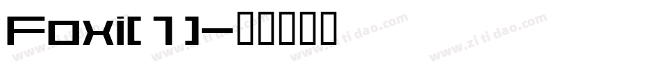Foxi(1)字体转换