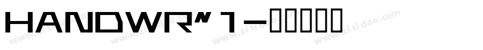 HANDWR~1字体转换