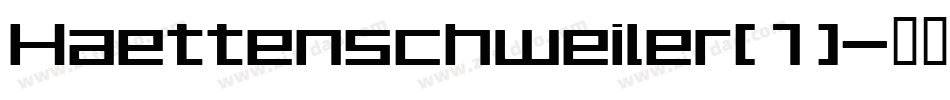 Haettenschweiler(1)字体转换